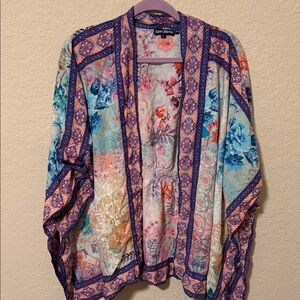 Tolani Multicolor Floral Kimono size large